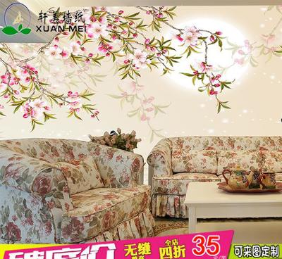 中式意蕴与现代家居的融合——“春意绵绵”轩美定制壁画解析